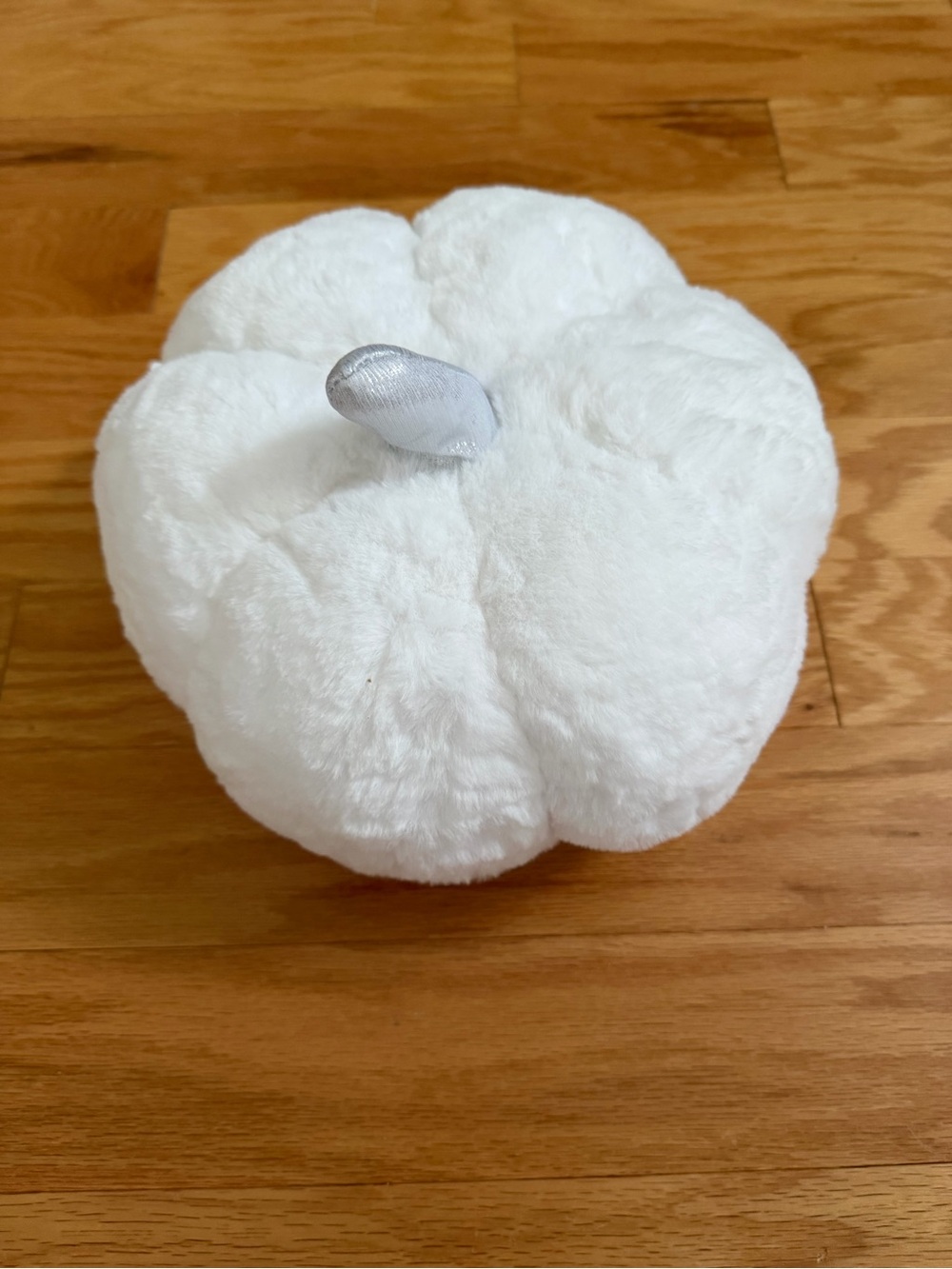 Plush White Decorative Pumpkin throw pillow - Soft Fall Accent